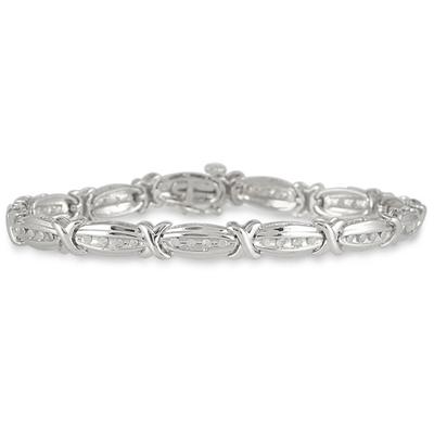 1/2 Carat T.W Diamond Bracelet in .925 Sterling Silver