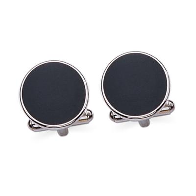 23k Rhodium Electroplated Cuff Links