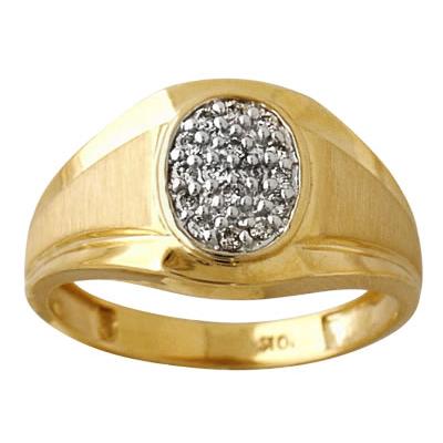.25CTW Yellow Gold and Diamond Men