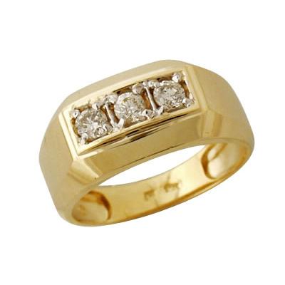 10kt Yellow Gold and Diamond Men