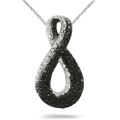Diamond Knot Pendant in .925 Sterling Silver