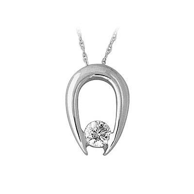 .25CT Diamond Pendant in 14K White Gold
