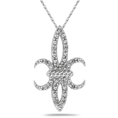 Diamond Pendant in White Gold