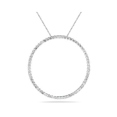 1.00ctw Diamond Circle Pendant in 14K White Gold