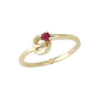 Ruby and Diamond Twist Rings 14K Yellow Gold