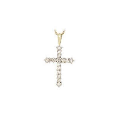 1.00CTW Large Simplicity Diamond Pendant 14K Yellow Gold