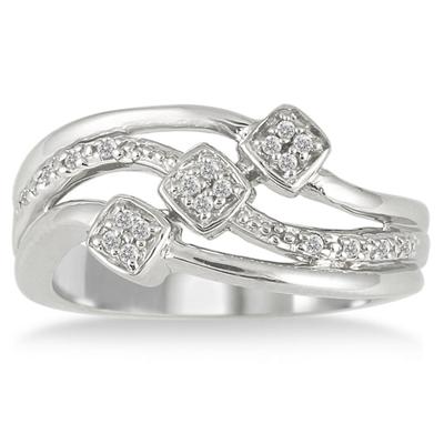1/10 Carat T.W Diamond Ring in .925 Sterling Silver