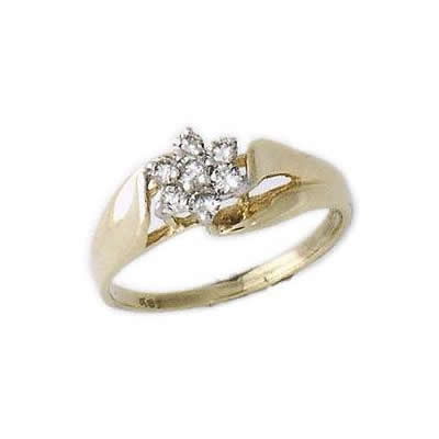 Seven Diamond Flower Ring