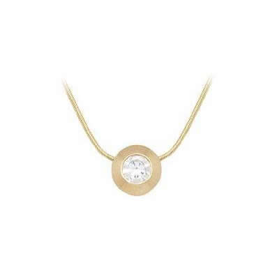 Modern Diamond Bezel Solitaire Pendant