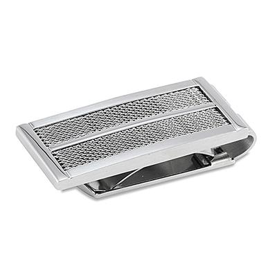 Stainless Steel Mesh Inlay Money Clip