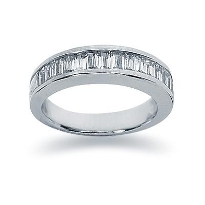 1.05 Baguette Diamond Wedding Band in Palladium