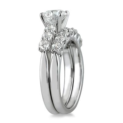 Diamond Bridal Set in 14K White Gold