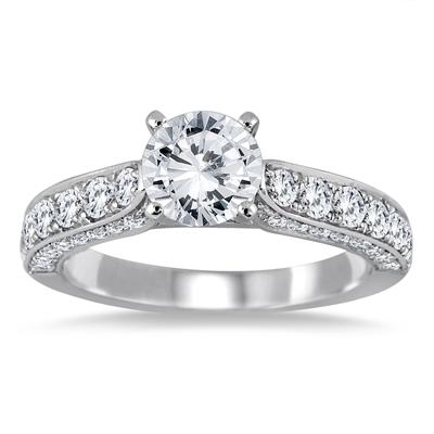 Diamond Bridal Set in 14K White Gold