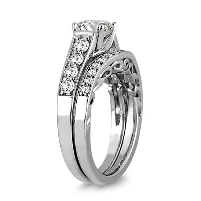 Diamond Bridal Set in 14K White Gold