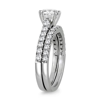 Diamond Bridal Set in 14K White Gold