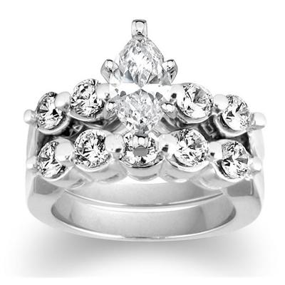 Diamond Bridal Set in White Gold