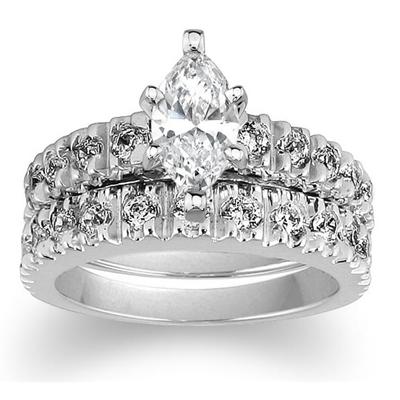 Diamond Bridal Set in Platinum