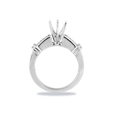 14k White Gold Diamond Engagement Ring with Matching Band