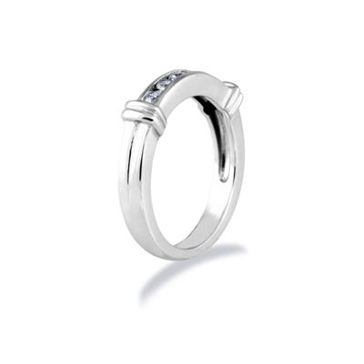 14k White Gold Diamond Engagement Ring with Matching Band