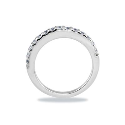 14k White Gold Prong Set Diamond Engagement Ring with Matching Band