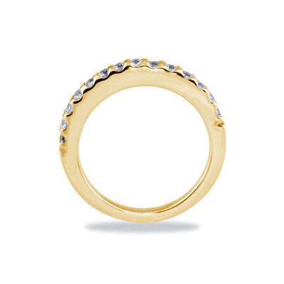 18k Yellow Gold Prong Set Diamond Engagement Ring with Matching Band