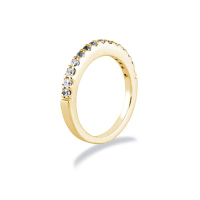 18k Yellow Gold Prong Set Diamond Engagement Ring with Matching Band