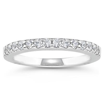 Platinum Prong Set Diamond Engagement Ring with Matching Band