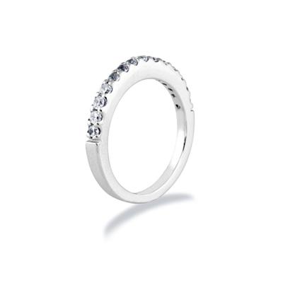 Platinum Prong Set Diamond Engagement Ring with Matching Band