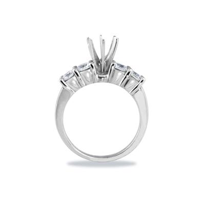 14k White Gold Channel Set Engagement Ring