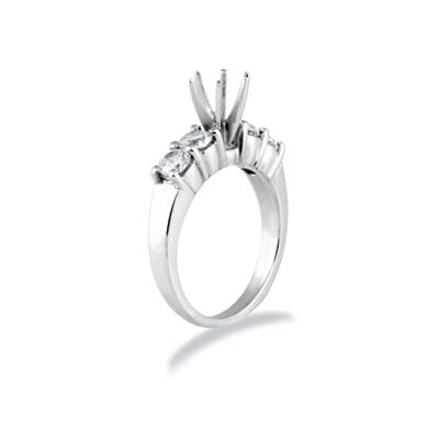 14k White Gold Channel Set Engagement Ring
