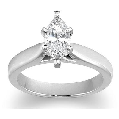Cathedral Setting in 14k White Gold