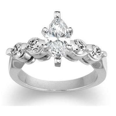 Diamond Engagement Ring Setting in White Gold