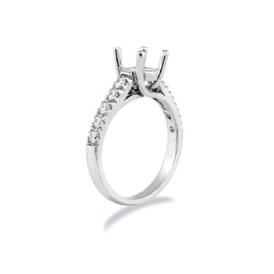 14k White Gold Diamond Engagement Ring Setting