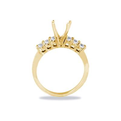 18k Yellow Gold Diamond Engagement Ring Setting