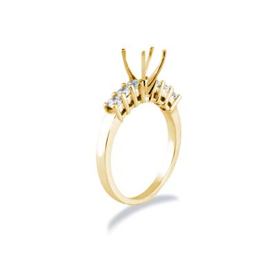 18k Yellow Gold Diamond Engagement Ring Setting