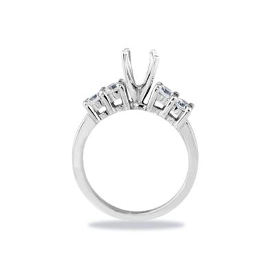 14k White Gold Diamond Engagement Ring Setting