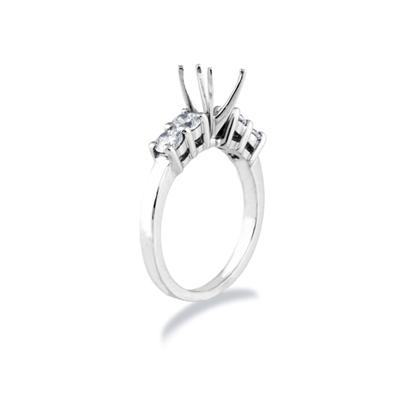 14k White Gold Diamond Engagement Ring Setting