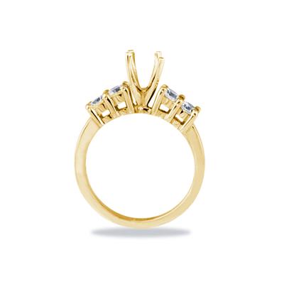 14k Yellow Gold Diamond Engagement Ring Setting