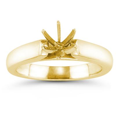 14k Yellow Gold Diamond Engagement Ring Setting