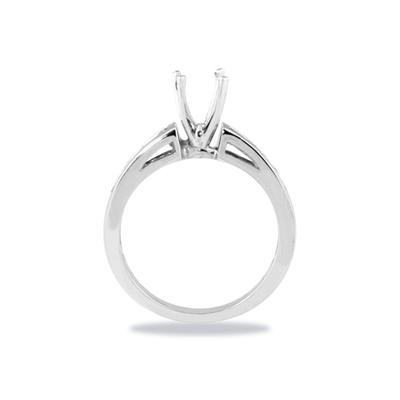 Platinum Channel Set Diamond Engagement Ring Setting