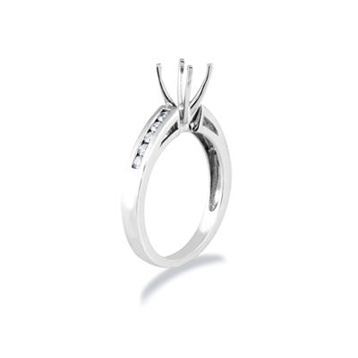 Platinum Channel Set Diamond Engagement Ring Setting