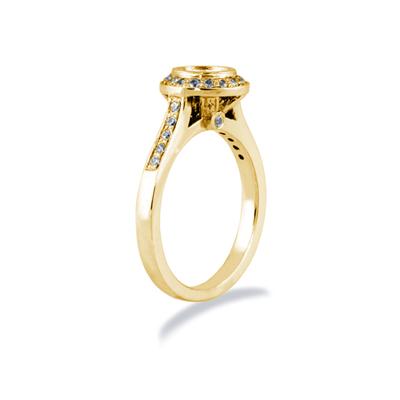 18k Yellow Gold Bezel Set Engagement Ring