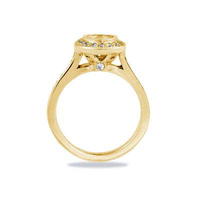 18k Yellow Gold Bezel  Set Engagement Ring