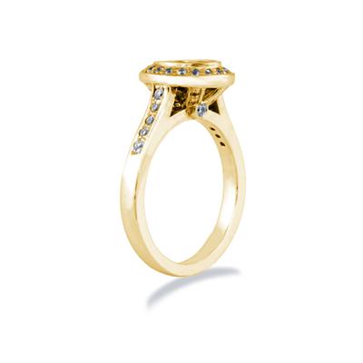 18k Yellow Gold Bezel  Set Engagement Ring