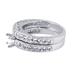 Antique Engraved Diamond Bridal Set in Platinum