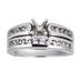 Diamond Channel Bridal Set in White Gold