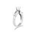 14k White Gold Diamond Engagement Ring with Matching Band
