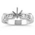 18k White Gold Diamond Engagement Ring with Matching Band
