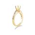 14k Yellow Gold Prong Set Diamond Engagement Ring with Matching Band