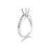 18k White Gold Prong Set Diamond Engagement Ring with Matching Band